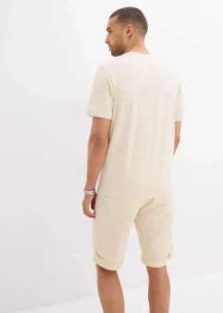 bonprix Shirts & Polos|Sportbekleidung|T-Shirt aus reiner Bio-Baumwolle natur/metallgrau bedruckt