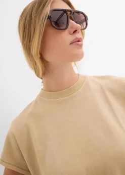 bonprix Nachhaltigere Materialien|Shirts & Tops|T-Shirt aus reiner Bio-Baumwolle new beige