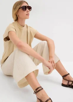 bonprix Nachhaltigere Materialien|Shirts & Tops|T-Shirt aus reiner Bio-Baumwolle new beige