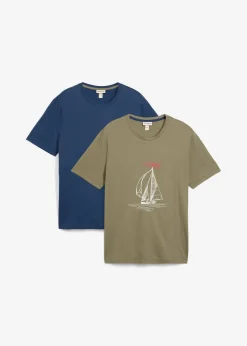 T-Shirt aus reiner Bio-Baumwolle (2er Pack)|bonprix Online