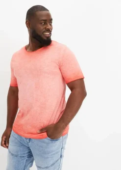 bonprix Große Größen|Shirts & Polos|T-Shirt aus reiner Bio-Baumwolle in gewaschener Optik hummerused