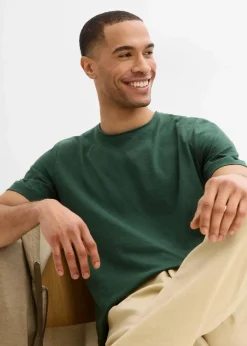 bonprix Shirts & Polos|Große Größen|T-Shirt aus reiner Bio-Baumwolle schattengrün