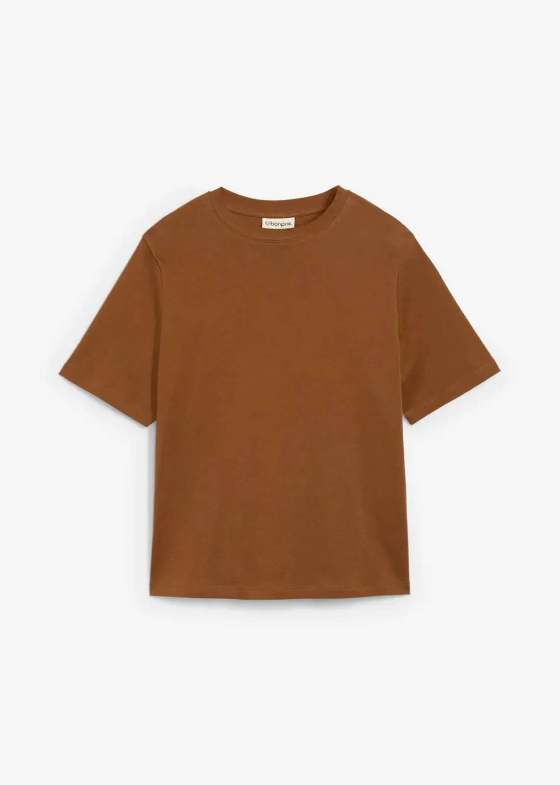 bonprix Bekleidung·Röcke|Nachhaltigere Materialien|T-Shirt aus reiner schwerer Bio-Baumwolle gewürzbraun