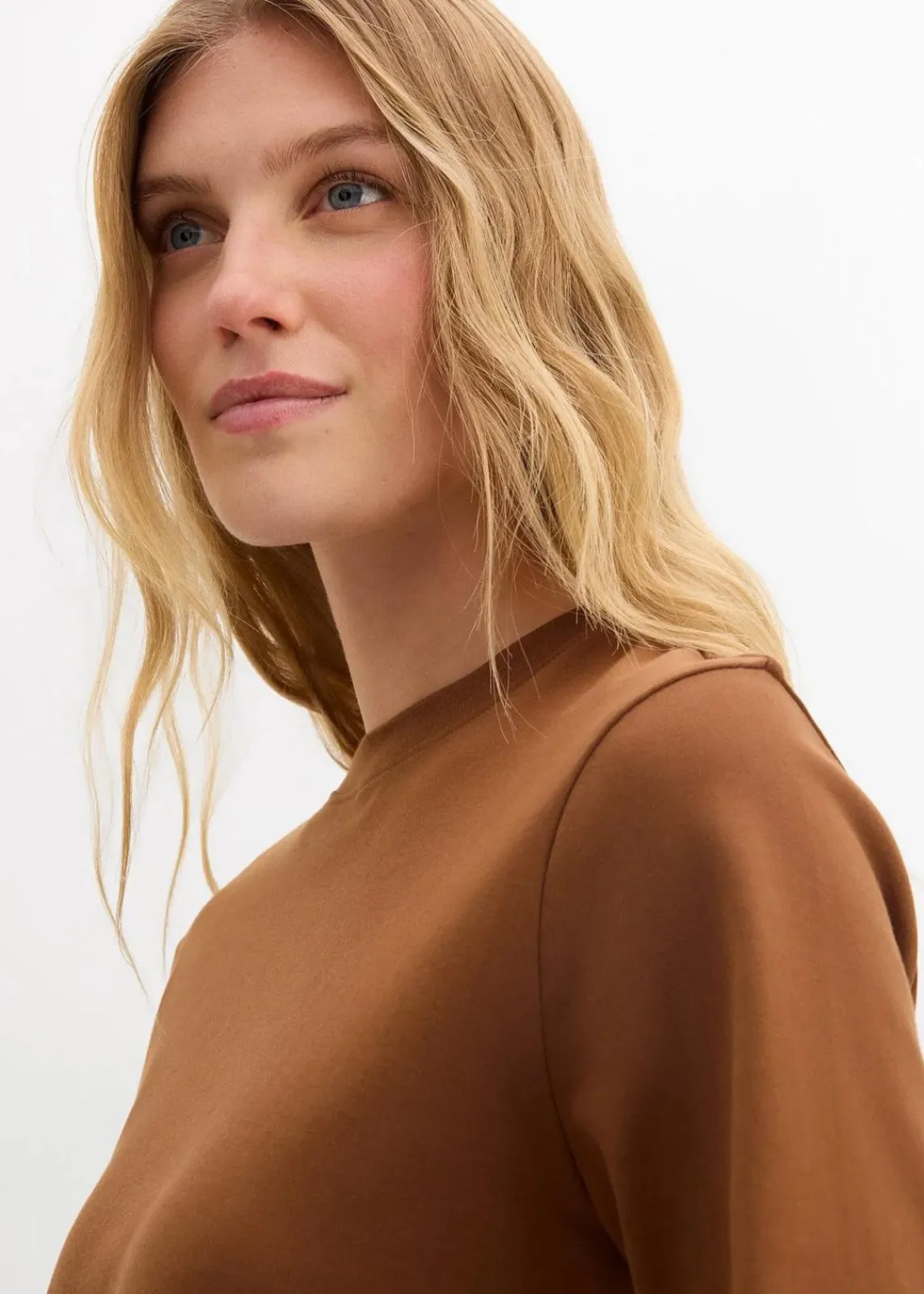 bonprix Bekleidung·Röcke|Nachhaltigere Materialien|T-Shirt aus reiner schwerer Bio-Baumwolle gewürzbraun