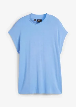 bonprix Shirts & Tops|Basics|T-Shirt aus softer Viskose mittelblau