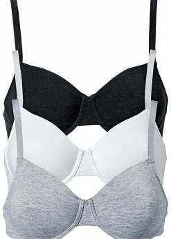 T-Shirt BH mit Bügel aus Bio-Baumwolle (3er Pack)|bonprix