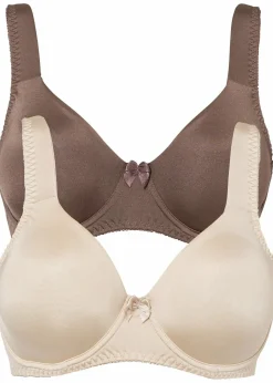 T-Shirt BH mit Bügel und Glanzeffekt (2er Pack)|bonprix