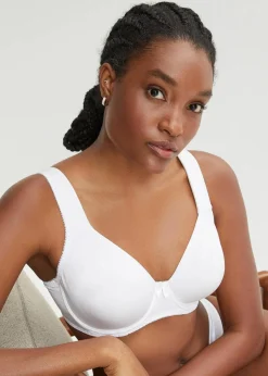 bonprix Große Cups D-H|Bhs|T-Shirt BH mit Bügel und Glanzeffekt (2er Pack) schwarz + weiß