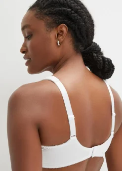 bonprix Große Cups D-H|Bhs|T-Shirt BH mit Bügel und Glanzeffekt (2er Pack) schwarz + weiß