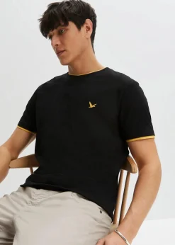 bonprix Shirts & Polos|Basics|T-Shirt (2er Pack) schwarz+graugrün