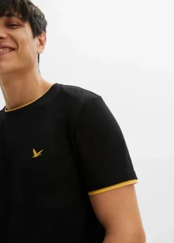 bonprix Shirts & Polos|Basics|T-Shirt (2er Pack) schwarz+graugrün