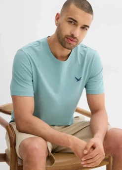 bonprix Shirts & Polos|Basics|T-Shirt (3er Pack) mineralblau+grau+tiefblau