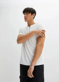 bonprix Große Größen|Basics|T-Shirt (5er Pack) weiß (5x)