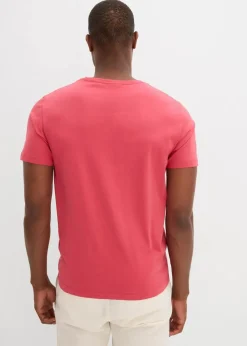 bonprix Shirts & Polos|Sportbekleidung|T-Shirt (5er Pack) hellrot+hellblau+hellsand+pfeffergrün+dunkelblau