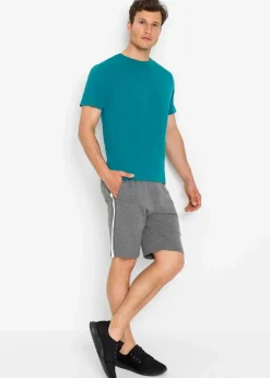 bonprix Shirts & Polos|Basics|T-Shirt (3er Pack) kobalttürkis+rhododendronrot+anthrazit meliert