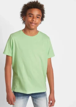 bonprix Jungen 2-8 Jahre·Mehrfachpacks|Jungen 2-8 Jahre·Shirts|T-Shirt (3er Pack) aus reiner Baumwolle tiefaqua+softminze+weiß