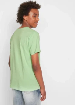 bonprix Jungen 2-8 Jahre·Mehrfachpacks|Jungen 2-8 Jahre·Shirts|T-Shirt (3er Pack) aus reiner Baumwolle tiefaqua+softminze+weiß