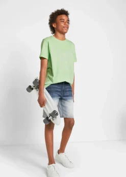 bonprix Jungen 2-8 Jahre·Mehrfachpacks|Jungen 2-8 Jahre·Shirts|T-Shirt (3er Pack) aus reiner Baumwolle tiefaqua+softminze+weiß