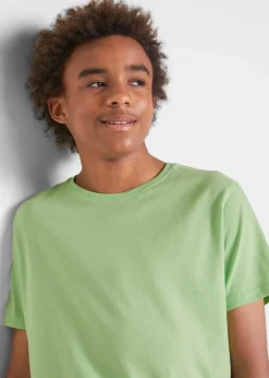 bonprix Jungen 2-8 Jahre·Mehrfachpacks|Jungen 2-8 Jahre·Shirts|T-Shirt (3er Pack) aus reiner Baumwolle tiefaqua+softminze+weiß