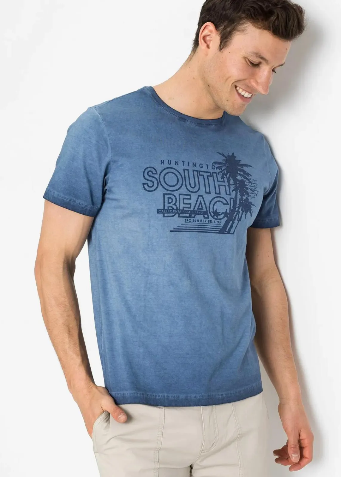 T-Shirt in ausgewaschener Optik aus reiner Bio-Baumwolle|bonprix Clearance