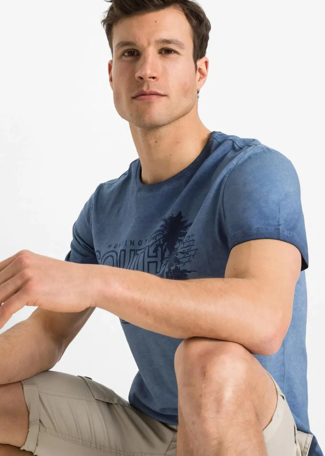 T-Shirt in ausgewaschener Optik aus reiner Bio-Baumwolle|bonprix Clearance