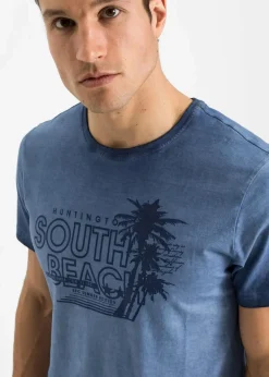T-Shirt in ausgewaschener Optik aus reiner Bio-Baumwolle|bonprix Clearance