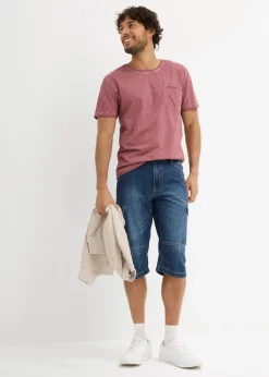 bonprix Große Größen|Shirts & Polos|T-Shirt in gewaschener Optik beere