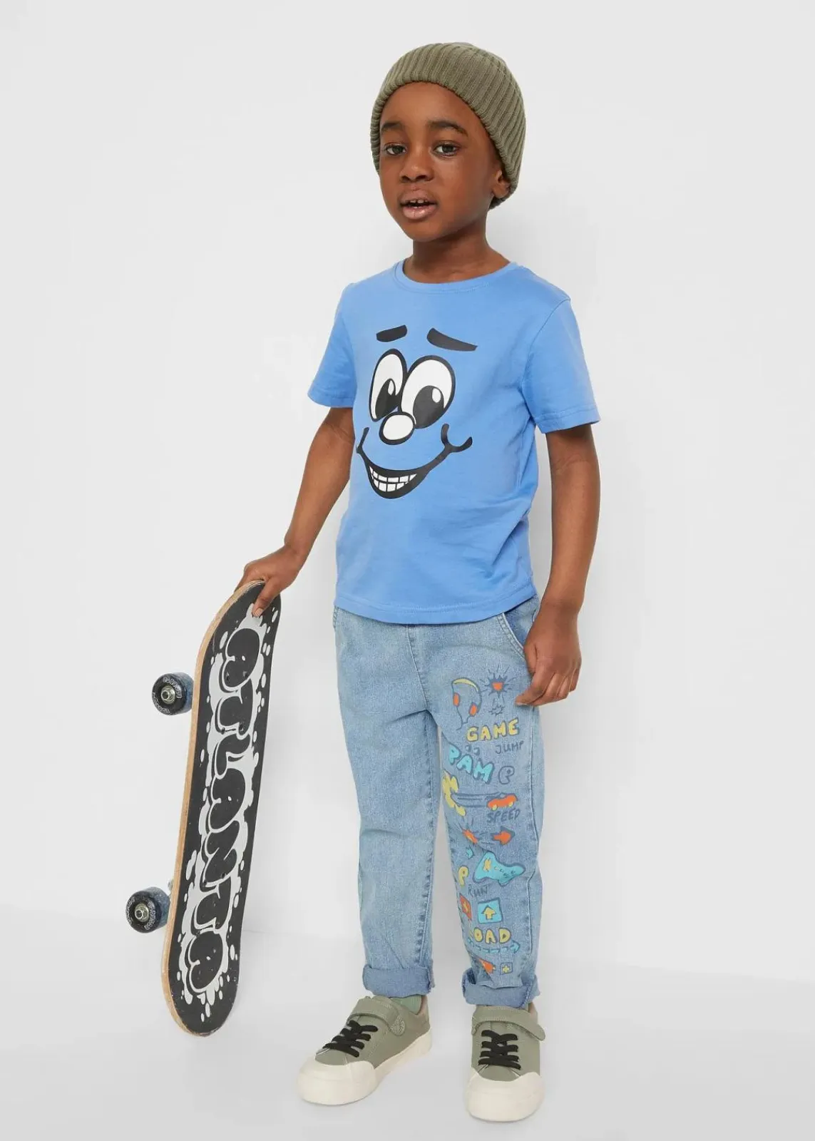 T-Shirt mit Bio-Baumwolle (2er Pack)|bonprix Clearance