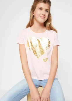 T-Shirt mit Bio-Baumwolle (2er Pack)|bonprix Clearance