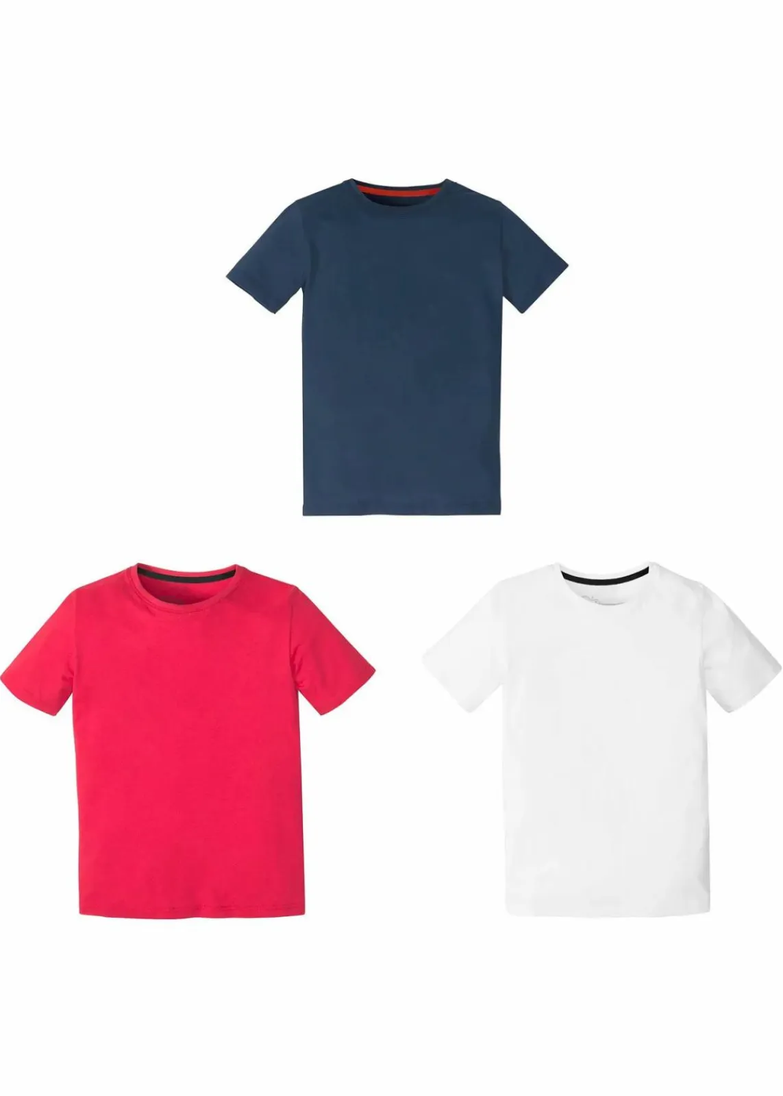 T-Shirt mit Bio-Baumwolle (3er Pack)|bonprix New