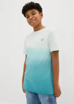 bonprix Jungen 2-8 Jahre·Nachhaltigere Materialien|Jungen 9-16 Jahre·Shirts|T-Shirt mit Farbverlauf aus reiner Bio-Baumwolle pastellmint/meeresgrün