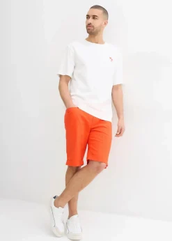 bonprix Strandmode|Große Größen|T-Shirt mit Rückenprint, Loose Fit wollweiß bedruckt