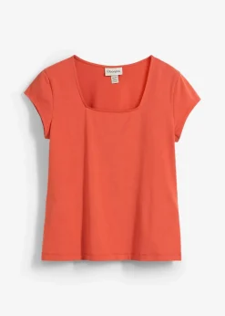 bonprix Nachhaltigere Materialien|Shirts & Tops|T-Shirt mit reiner Bio-Baumwolle zimtrot