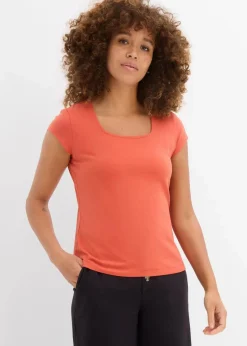 bonprix Nachhaltigere Materialien|Shirts & Tops|T-Shirt mit reiner Bio-Baumwolle zimtrot