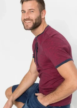 T-Shirt mit Schnürung aus Bio-Baumwolle|bonprix Discount