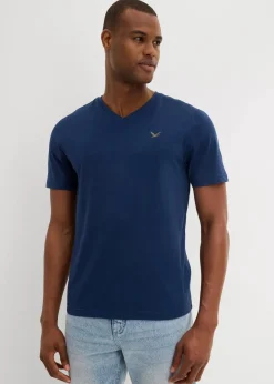 T-Shirt mit V-Ausschnitt aus reiner Bio-Baumwolle (2er Pack)|bonprix