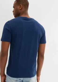 T-Shirt mit V-Ausschnitt aus reiner Bio-Baumwolle (2er Pack)|bonprix