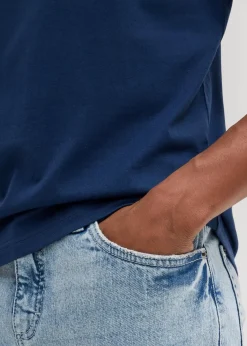 T-Shirt mit V-Ausschnitt aus reiner Bio-Baumwolle (2er Pack)|bonprix