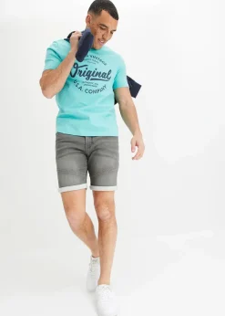 T-Shirt mit V-Ausschnitt aus reiner Baumwolle|bonprix Online