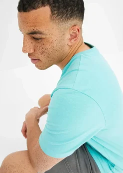 T-Shirt mit V-Ausschnitt aus reiner Baumwolle|bonprix Online