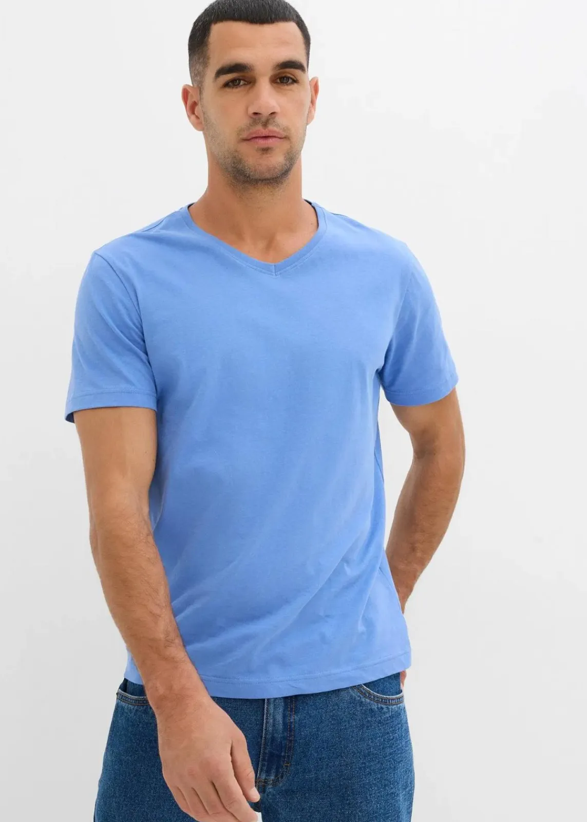 T-Shirt mit V-Ausschnitt (3er Pack)|bonprix New