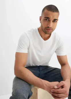 T-Shirt mit V-Ausschnitt (3er Pack)|bonprix Clearance