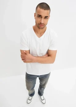 T-Shirt mit V-Ausschnitt (3er Pack)|bonprix Clearance
