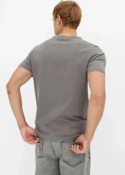 bonprix Große Größen|Shirts & Polos|T-Shirt mit Weihnachtsmotiv aus reiner Bio-Baumwolle rauchgrau