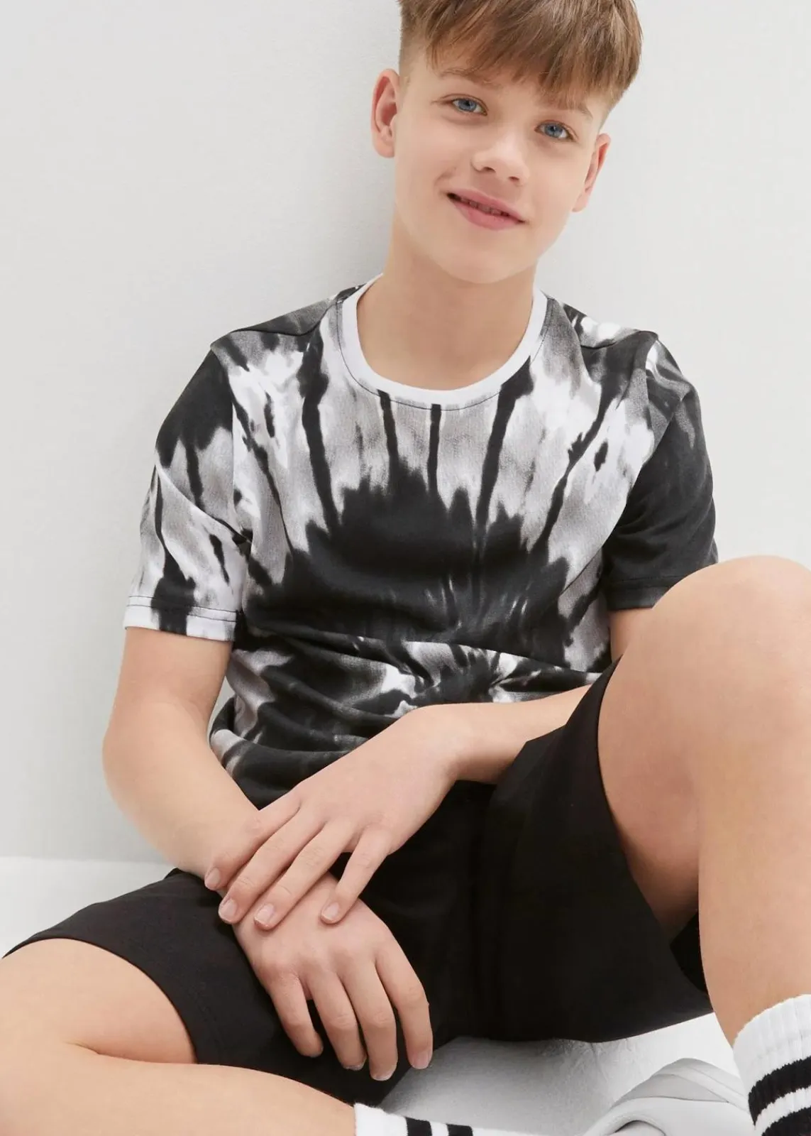 T-Shirt und Jersey-Bermuda (2-tlg.Set) aus reiner Bio-Baumwolle|bonprix Sale