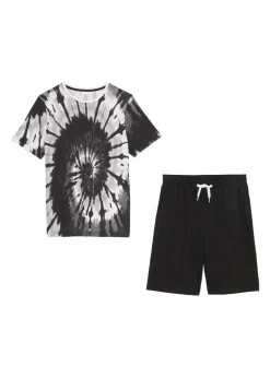 T-Shirt und Jersey-Bermuda (2-tlg.Set) aus reiner Bio-Baumwolle|bonprix Sale