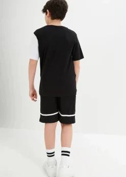 T-Shirt und Jersey-Bermuda (2-tlg.Set) aus reiner Bio-Baumwolle|bonprix