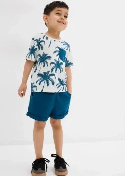 T-Shirt und kurze Hose (2-tlg.Set) aus reiner Baumwolle|bonprix Discount