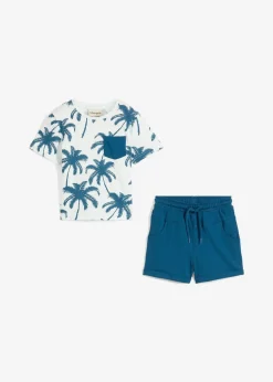 T-Shirt und kurze Hose (2-tlg.Set) aus reiner Baumwolle|bonprix Discount