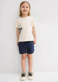T-Shirt und kurze Jersey-Shorts (2-tlg.Set) aus Bio-Baumwolle|bonprix
